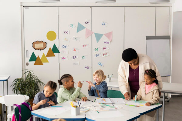 Small classroom with students